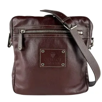 Gucci Brown Leather Shoulder Bag (Pre-Owned)