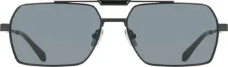 Ferragamo 61mm Navigator Sunglasses in Matte Black at Nordstrom