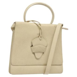 Loewe Tweedehands leren handtassen - Dames - Vintage Handtas - Beige - ONE Size - Leer - Vintage