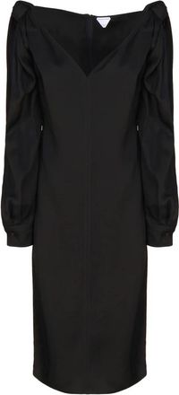 Bottega Veneta Midi Kleedjes - Dames - Casual kleedjes - Zwart - XS - Kleedjes