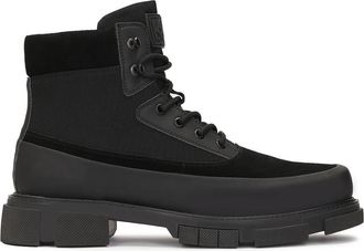 Kazar Moderne hoge veterschoenen voor mannen - Heren - Veterlaarzen - Zwart - 43 EU - Leer - Schoenen