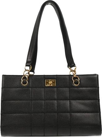 Chanel Borsa tote Wild Stitch Choco Bar media 2002 - Nero