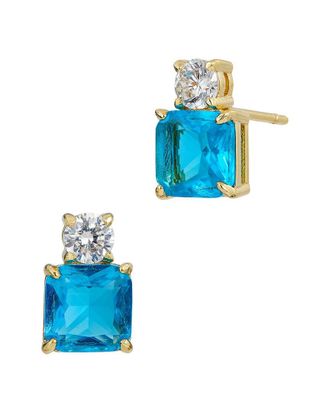 Savvy Cie Jewels 18K Plated Cz Studs