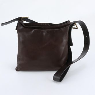 Bottega Veneta Brown Leather Messenger Bag Shoulder Bag (Pre-Owned)