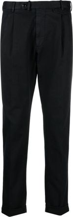 Dell'Oglio cotton-blend tapered trousers - men - Cotton/Elastane - 50 - Black