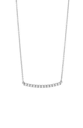 Bony Levy Stick Pav&eacute; Diamond Bar Necklace in White Gold at Nordstrom, Size 18 In