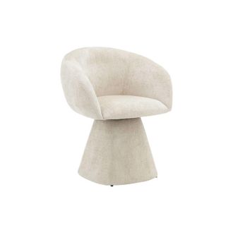 Sweeek Sill&oacute;n giratorio 180&deg; tela de algod&oacute;n, beige
