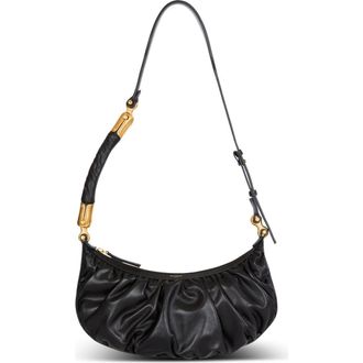 Balmain Ebene Hobo bag in calfskin leather in Black at Nordstrom