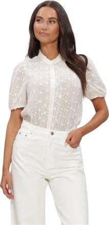 Object Object, Dames, Blouses & Shirts, Wit, Maat: XL