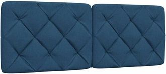 vidaXL Cabecero De Cama Acolchado Tela Azul 140 Cm Vidaxl