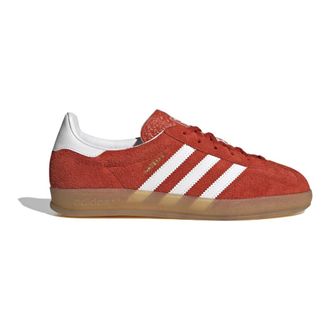 adidas Leren Sneakers Rubberen Zool Gewatteerde Kraag - Dames - Sneakers - Rood - 41 1/3 EU - Schoenen