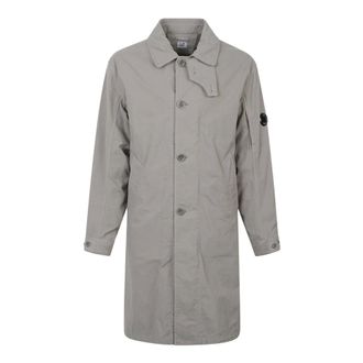 C.P. Company C.p. Company, Jassen, Heren, Grijs, XL, Twill Fishtail Gewatteerde Jas