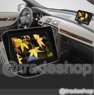 Trade Shop Trade Shop - Monitor Color Pantalla 4,3 Tft Lcd Para El Retrovisor Autom&aacute;tico Kit Retromarcia Vcr