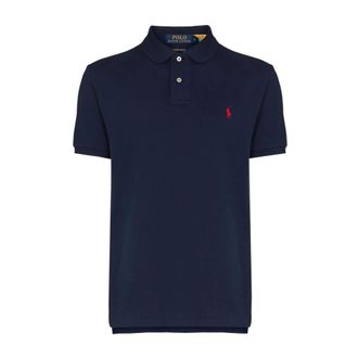 Polo Ralph Lauren Polo Shirts, male, Blue, Size: 2XL Cotton Mesh Polo