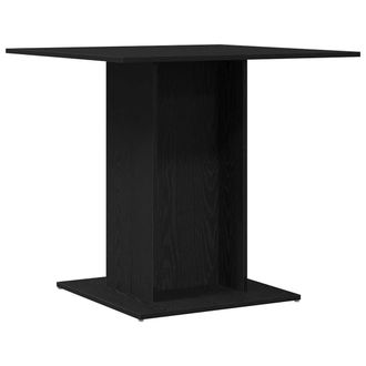 vidaXL Mesa De Comedor De Roble Negro De 80x80x75 Cm, Fabricada En Madera De Ingenier&iacute;a Vidaxl