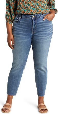 Kut from the Kloth Reese Fab Ab Raw Hem High Waist Ankle Slim Jeans in Reborn W/medium at Nordstrom, Size 14W