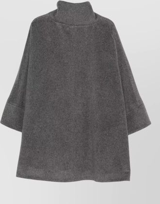 Emporio Armani alpaca wool funnel neck fitted jacket
