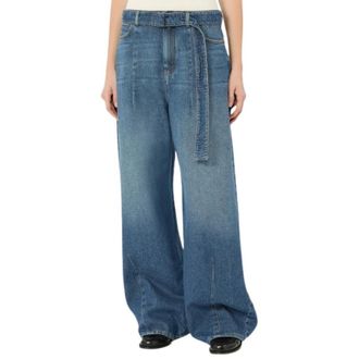 Max Mara Jeans, Dames, Blauw, 3Xs, Katoen, Vega Wijde Jeans