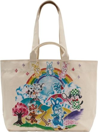 Kenzo Womens Cotton Canvas Tote Beige