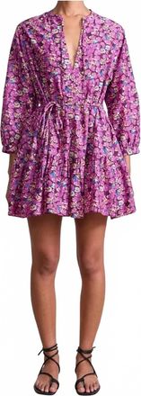 Apiece Apart Lalla Mini Dress In Florette Peony