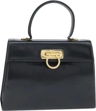 Ferragamo Pre-owned Handbags, female, Black, Size: ONE SIZE Pre-owned Leather Handbag