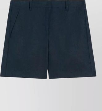 Max Mara linen high-rise tailored shorts