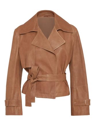 Women's Brunello Cucinelli Leather Jackets - up to −78