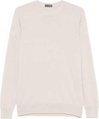 Drumohr Light Beige Merino Wool Sweater