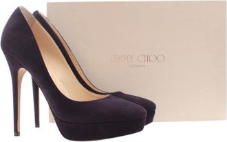 Jimmy Choo London Cosmic Suede Platform Pumps Size 39