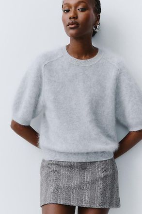 Pilcro Kaia 100% Cashmere Short Sleeve Sweater