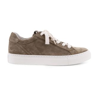 Brunello Cucinelli Brunello Cucinelli, Sneakers, female, Brown, Size: 7 1/2 US Suede Sneakers with Monili