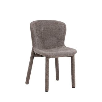 Venture Design Lote de 2 sillas de tela boucl&eacute; - casta&ntilde;o