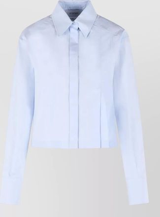Sportmax cotton cropped asymmetric shirt
