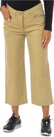 Napapijri Beige Piratenbroek met knoopsluiting - Dames - Vrijetijds broeken - Beige - W28 - Katoen - Broeken