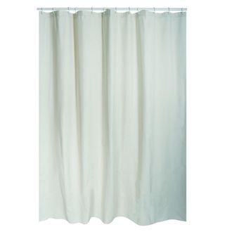 MSV Cortina De Ducha Natural Algod&oacute;n Y Poli&eacute;ster 180x200cm Calidad Premium Beige - Anillas Incluidas Msv