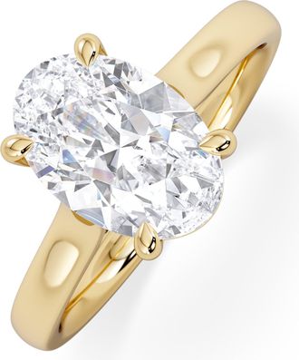 The Diamond Store Amora Oval 2.00ct Lab Diamond Engagement Ring F/VS1 Set in 18K Gold