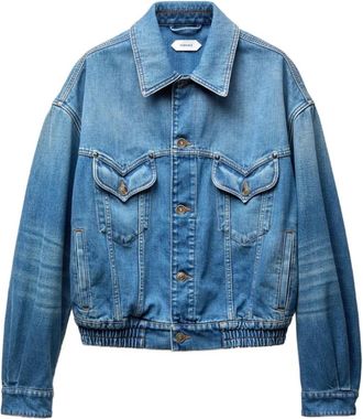 Versace Denim Jackets, male, Blue, Size: L Denim Jacket