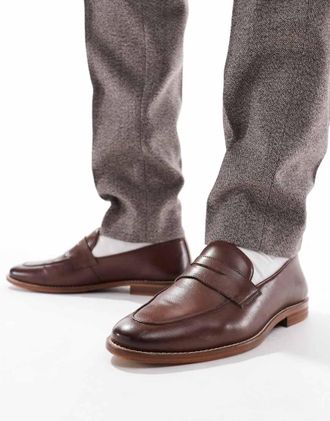 schuh Rune - Mocassini in pelle marrone