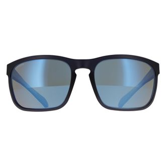 Serengeti Eyewear Rectangle Mens Matte Crystal Dark Grey Mineral Polarized 555nm Blue Carson - One Size