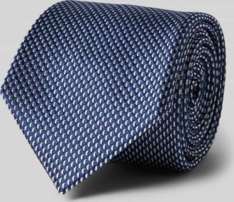 Joop Krawatte aus Seide im Allover-Look (8 cm) in Marine, Größe 1