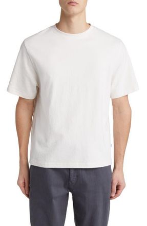 Wax London Dean Boxy Textured Organic Cotton T-Shirt in Ecru at Nordstrom, Size Xx-Large