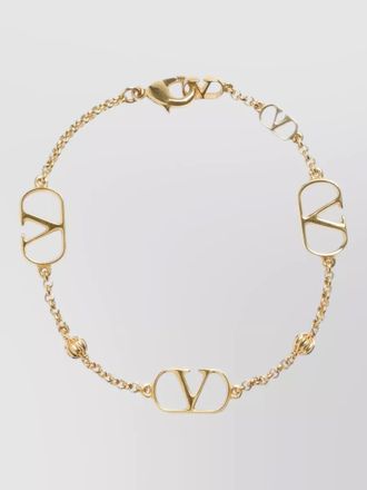 Valentino Garavani vlogo signature chain bracelet knurled sphere
