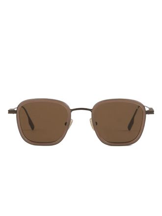 Ermenegildo Zegna square-frame sunglasses - Brown