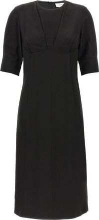 Sportmax Black Viscose Midi Womens Dress