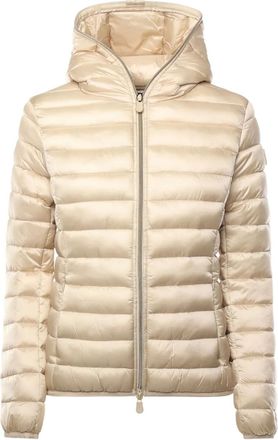 Save The Duck hooded zip-up coat - Neutrals