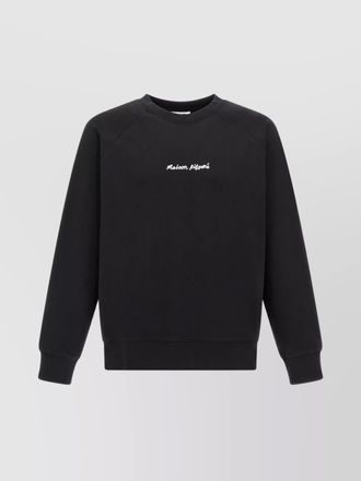 Maison Kitsun&eacute; cotton logo embroidery sweatshirt
