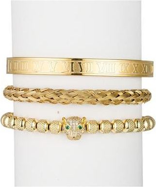 Eye Candy Los Angeles Leopard Set of 3 Assorted Bracelets in Gold at Nordstrom Rack