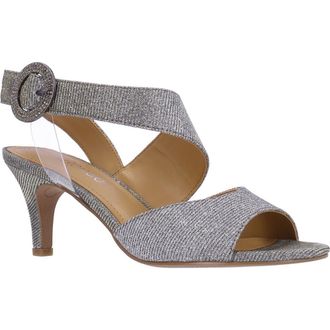 J. Rene&eacute; Safira Ankle Strap Sandal in Pewter at Nordstrom, Size 10.5