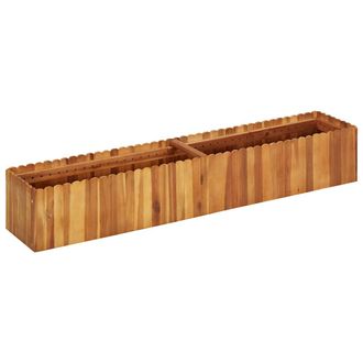 vidaXL Arriate Elevado De Madera Maciza De Acacia 150x30x25 Cm Vidaxl