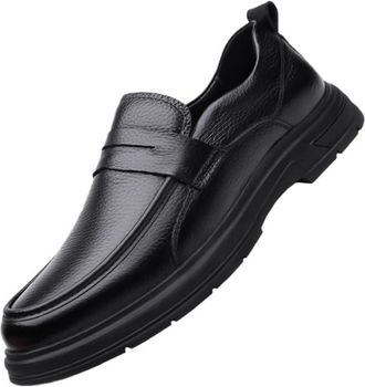 Generic Big and Tall Mens Leather Driving Moccasins Slip On Soft Sole Comfort Casual Shoes for Fall Autumn Outdoor Relaxed Fit(10.5)